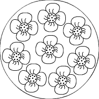 Einfaches Blumen-Mandala
