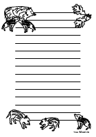 Wildschwein-Briefpapier
