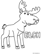 Elch-Malvorlage