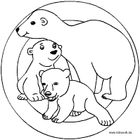 Eisbaerenfamilie