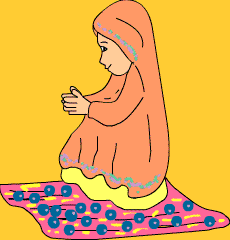 Mädchen betet