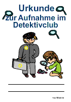 Detektivclub Urkunde