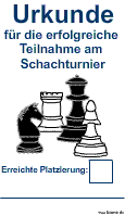 Schachturnier-Urkunde