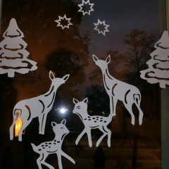 Winterlandschaft Fürs Fenster In Der Weihnachtsseite Für Kinder Im