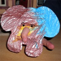 Elefant mit Fingerrüssel