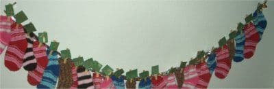 Kidsweb - Socken-kalender für die Adventszeit für die Weihnachtsseite