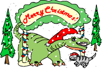 Dino Weihnachtspostkarte