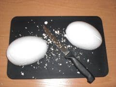 Eier halbieren