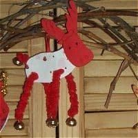 Artikelbild Lustige Elche als Baumschmuck basteln