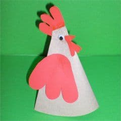 Filtertütenhuhn von der Seite