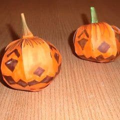 Artikelbild Halloween-Kürbis 3D aus Tonkarton falten und kleben