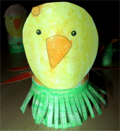 Osterei-Manschette Küken mit Gras