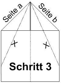 Papierflieger Schritt 3
