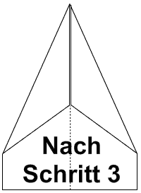 Papierflieger nach Schritt 3