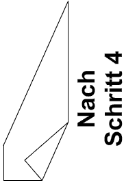 Papierflieger nach Schritt 4