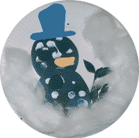Pappteller mit Schneemann