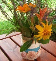 Artikelbild Vase aus Glaskonserve  basteln