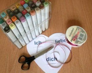 Steckherzchen Material