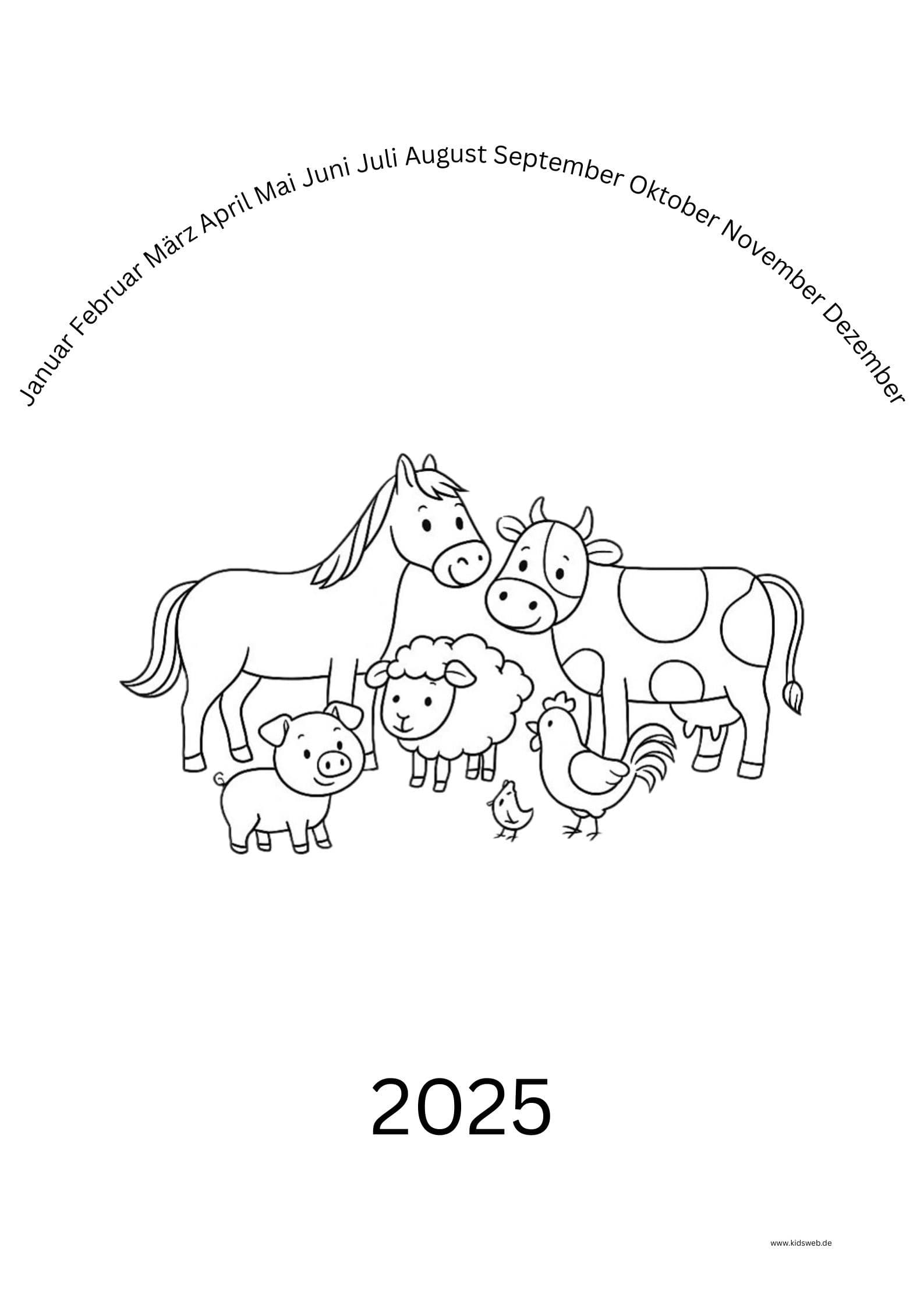 Artikelbild Kalender Bauernhoftiere 2025