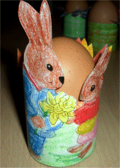 Ostereimanschette Hasenjunge und Mädchen