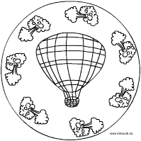Heißluftballon-Mandala