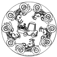 Motorrad-Mandala