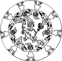 Hexen im Kreis-Mandala