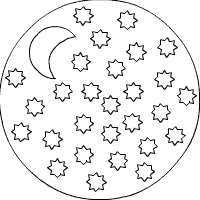 Mond und Sterne-Mandala