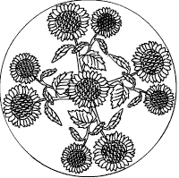 Sonnenblumen-Mandala
