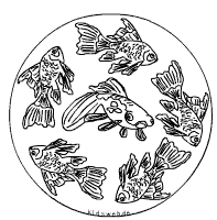 Goldfisch-Mandala