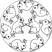 Kaninchen-Mandala