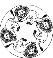 Löwen-Mandala