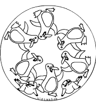 Pinguin-Mandala