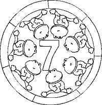 Zahlen lernen 7 Mandala