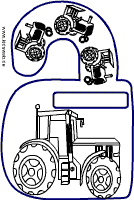 Traktor-Türschild