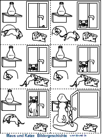 Maus und Katze Bildergeschichte