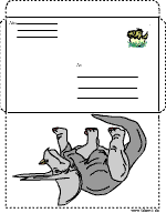 Briefumschlag Dinosaurier