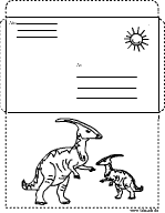 Briefumschlag Dinosaurier