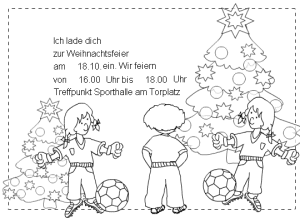 Einladung Weihnachstfeier Fußball