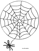 Spinnennetz Malvorlage