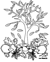 Herbstbaum Malvorlage