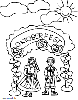 Oktoberfest-Malvorlage