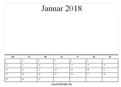 Bastelkalender 2018 Querformat