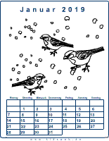 Vogelkalender Januar 2019