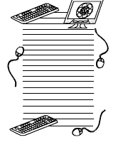 Computer Briefpapier kleine Linien