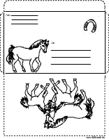 Pferde-Briefumschlag