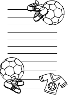 Fussball-Briefpapier