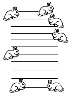 Kaninchen-Briefpapier