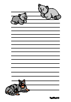 Katzen-Briefpapier