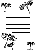 Libellen-Briefpapier